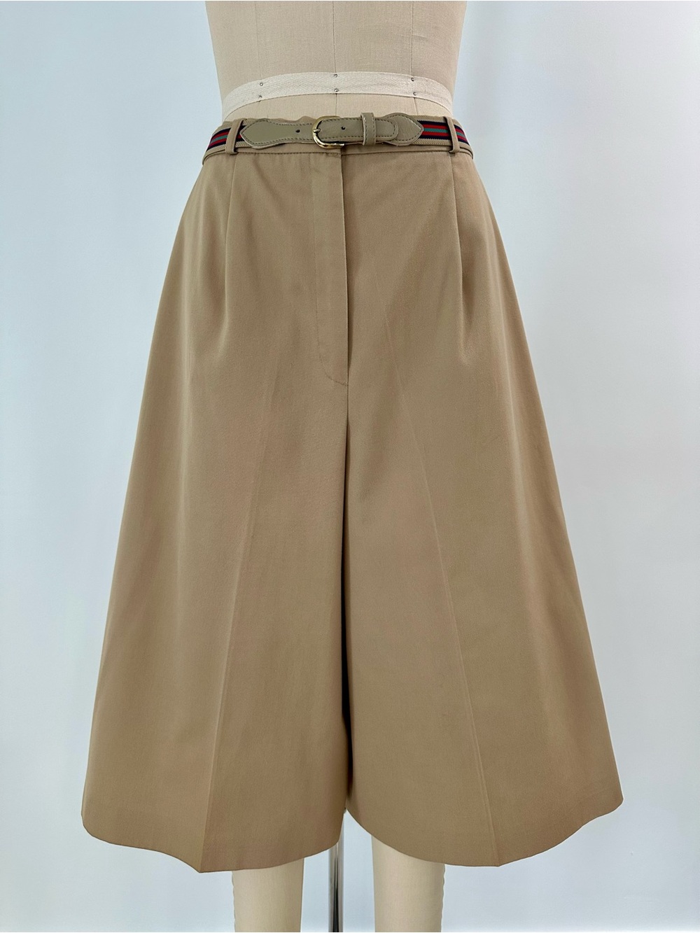 Vintage 70’s Khaki Wide Leg Culottes with Belt